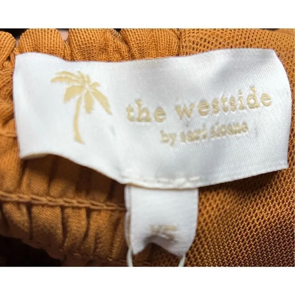 The Westside by Sari Sloanne Crop Top in Gold NWT Size XS - Picture 5 of 7